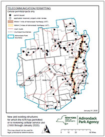 Map: Adirondack Park Cellular Towers