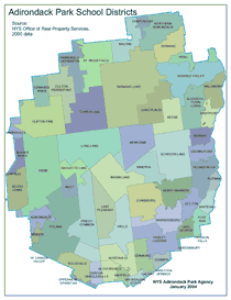 Map: Adirondack Park School Districts