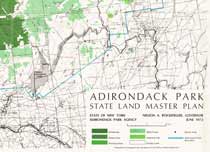 Adirondack Park Land Use and Development Plan Map and State Land Map